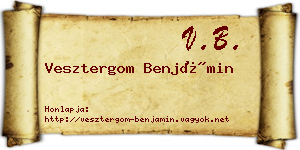 Vesztergom Benjámin névjegykártya